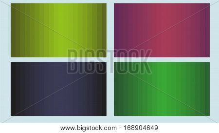 set of four vector illustration with gradient