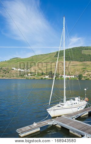 Porto Portugal - July 21th 2016: Sailboat at Duoro river