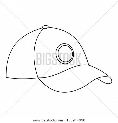 Baseball cap icon. Outline illustration of baseball cap vector icon for web