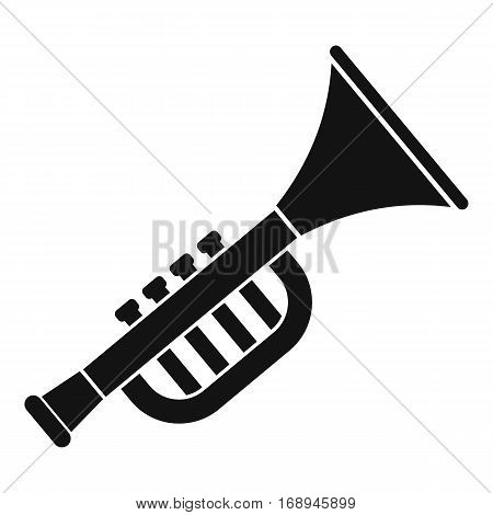 Trumpet toy icon. Simple illustration of trumpet toy vector icon for web