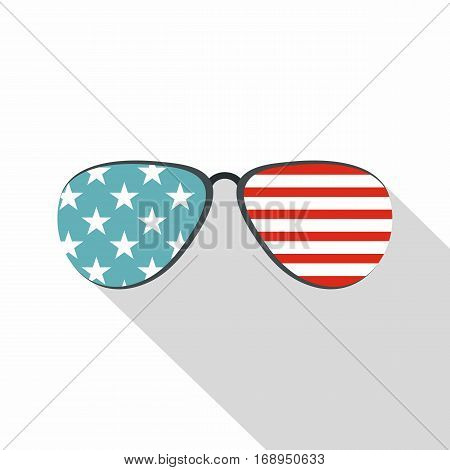 American glasses icon. Flat illustration of american glasses vector icon for web