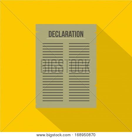 Declaration of Independence icon. Flat illustration of declaration of Independence vector icon for web