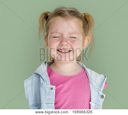 Little GIrl Smiling Happiness Playful Twintail Hairstyle