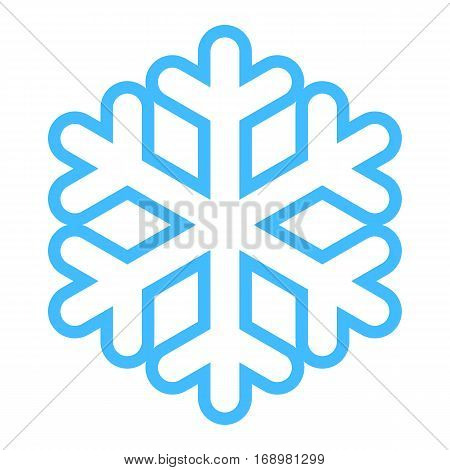 Use it in all your designs. Snowflake low temperature symbol. Quick and easy recolorable shape. Vector illustration a graphic element