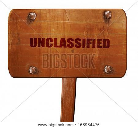 unclassified, 3D rendering, text on wooden sign