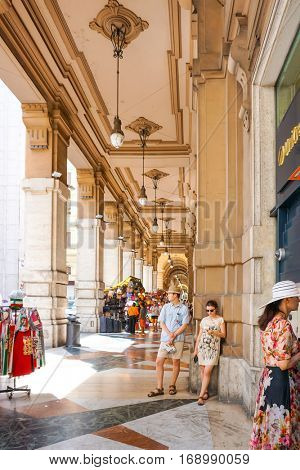 FLORENCE, ITALY - July 25, 2016. Street view of Old Town Florence Tuscany, Italy. is the capital city of the Italian region of Tuscany, with approximately 382,000 inhabitants