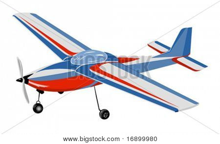 Vector silhouette dell'aereo su sfondo bianco