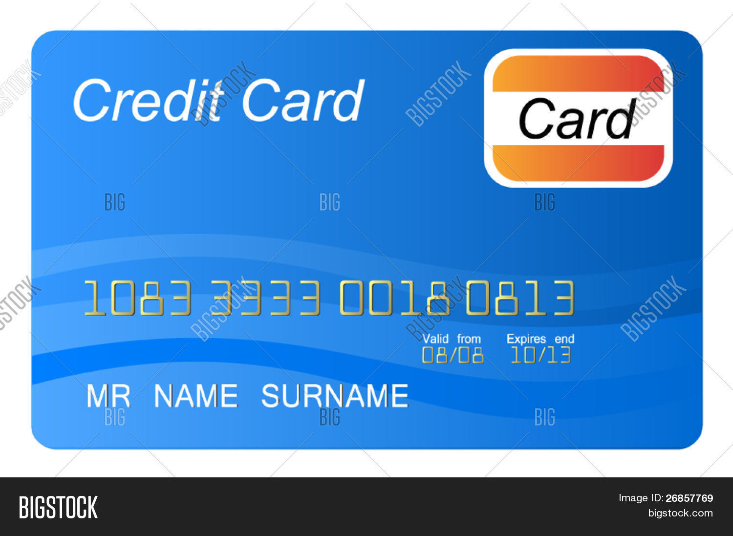 Blue Credit Card Vector & Photo (Free Trial) Bigstock