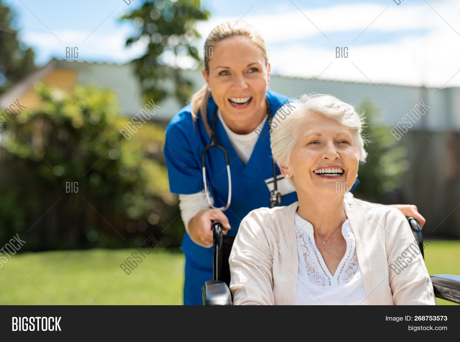 Happy Nurse Elderly Image & Photo (Free Trial) Bigstock