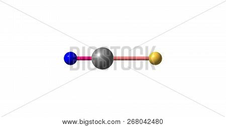 Cyanogen Bromide Molecular Structure Isolated On White