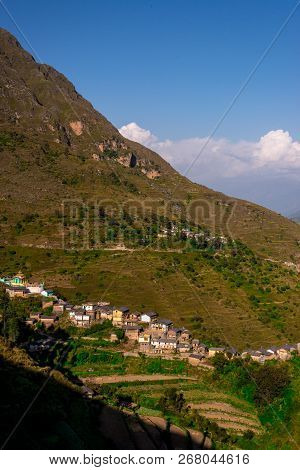 Photo Of Sunset In Himalayas Tehri Garhwal, Uttrakhand
