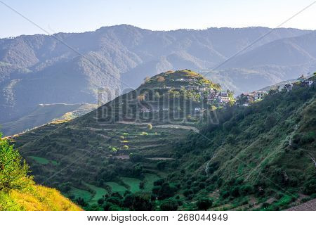 Photo Of Sunset In Himalayas Tehri Garhwal, Uttrakhand