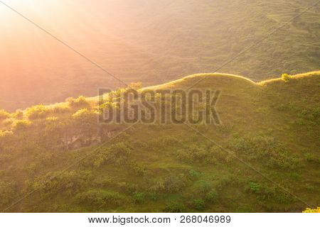 Photo Of Sunset In Himalayas Tehri Garhwal, Uttrakhand