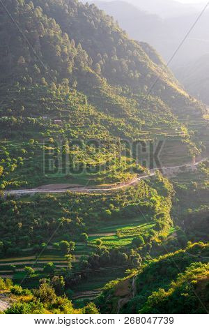 Photo Of Sunset In Himalayas Tehri Garhwal, Uttrakhand