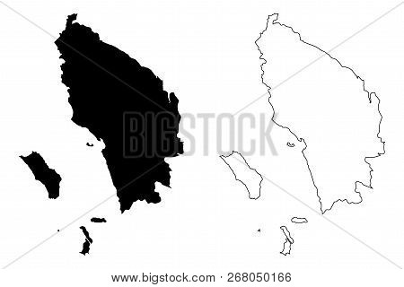 North Sumatra (subdivisions Of Indonesia, Provinces Of Indonesia) Map Vector Illustration, Scribble 