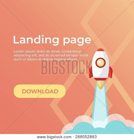 Landing Page Template. Website Template For Websites And Apps. Landing Page Vector Design Ui