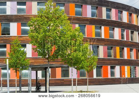 Environment And Colorful Facade Of The Federal Environment Agency In Dessau