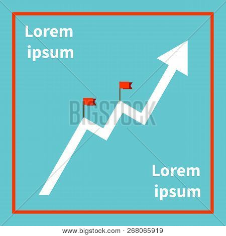 Rising Trend Line. Growth Trends. Symbol Of Success For Business And Finance. Trendy Concept For Bus