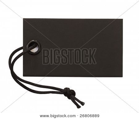 siyah üzerine beyaz izole siyah string etiketle
