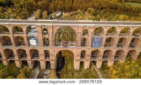 Aerial View On The Goeltzschtalbruecke In Netzschkau Vogtland Germany Attractions Landmark