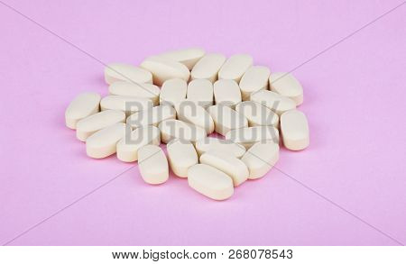Hiv Therapy Efavirenz On Pink Background At Dry Sunny Summer Day