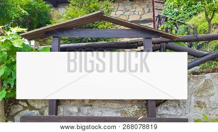 Blank Advertisement Billboard Sign Urban Public White Isolated Clipping Path Template Ad Banner Mock