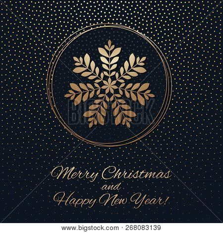 This Is A Gark And Gold Christmas Background