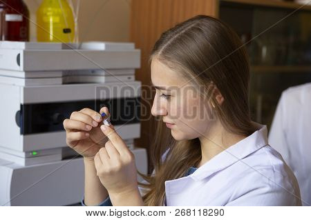 Young Scientist Works In Modern Biological Lab