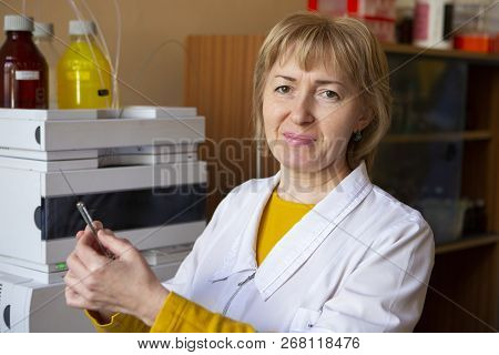 Young Scientist Works In Modern Biological Lab