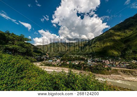 Landscape Of Dharchula Town At Indo-nepal Border, India