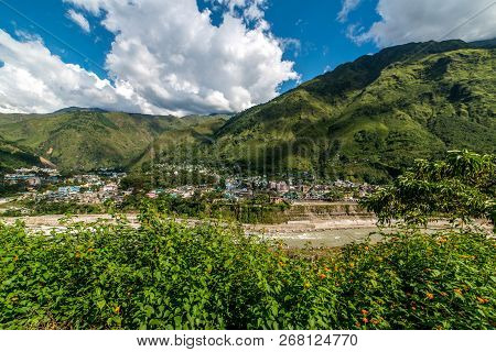 Landscape Of Dharchula Town At Indo-nepal Border, India