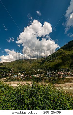 Landscape Of Dharchula Town At Indo-nepal Border, India