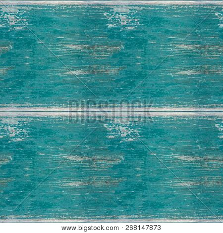 Seamless Photo Texture Of Wooden Planks With Blue Oil (some Blur)