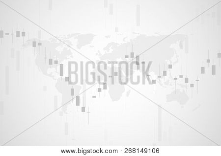 Business Candle Stick Graph Chart Of Stock Market Investment Trading. Trend Of Graph. Vector Illustr