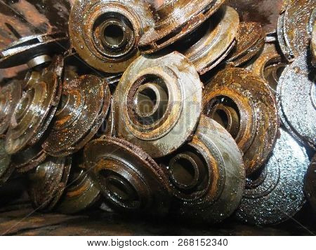 Impeller Of Submersible Oil Pump. Paddles Of The Pump