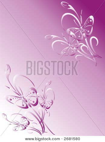 Rosa Butterfy-Frame