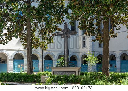 Lyon, France - July 18, 2018: The New Hotel-dieu Converted After 3 Years Of Works In A Commercial An