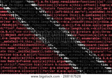 Trinidad And Tobago Flag  Is Depicted On The Screen With The Program Code. The Concept Of Modern Tec