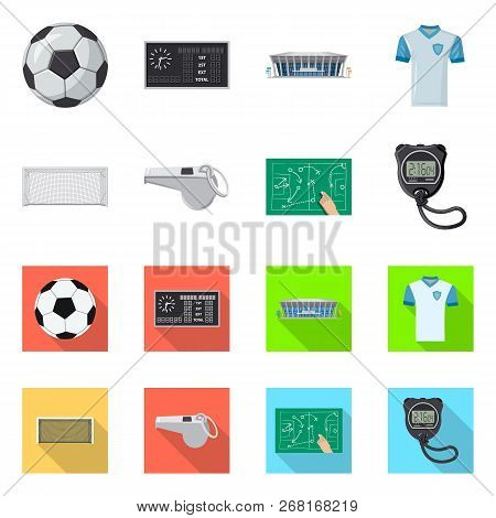Vector Design Of Soccer And Gear Icon. Set Of Soccer And Tournament Vector Icon For Stock.