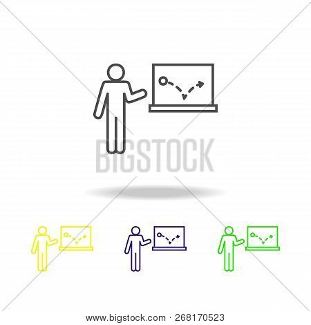 Physics Teacher Multicolored Icons. Education Symbol Sign Pictogram Can Be Used For Web, Logo, Mobil