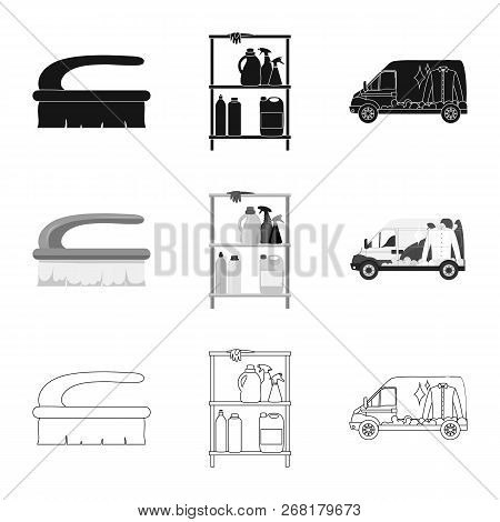 Vector Illustration Of Laundry And Clean Icon. Collection Of Laundry And Clothes Stock Vector Illust