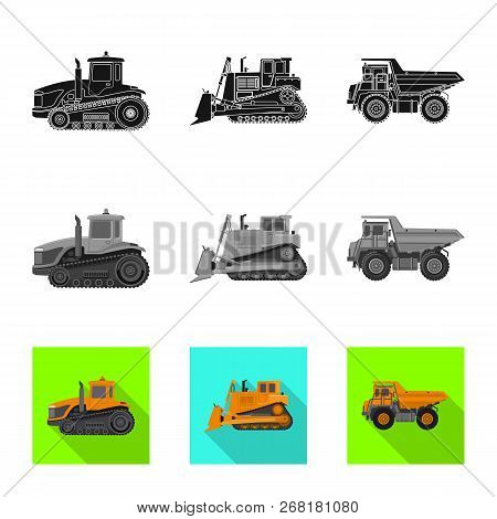 Vector Design Of Build And Construction Icon. Collection Of Build And Machinery Vector Icon For Stoc