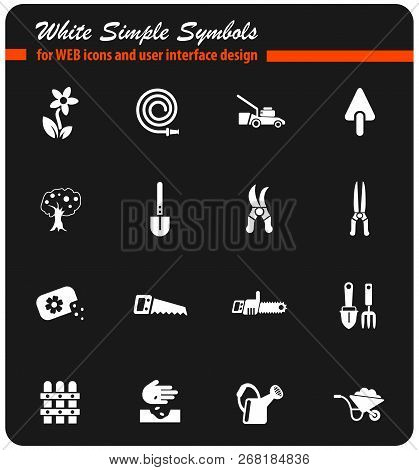 Landscape Design Web Icons For User Interface Design