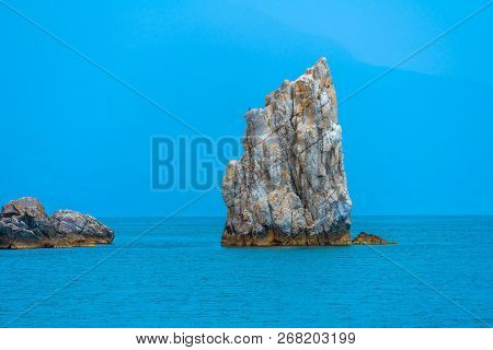 Lonely Rock At Cape Ai-todor In The Black Sea, Near Yalta