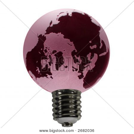 Červené koule jako žárovka