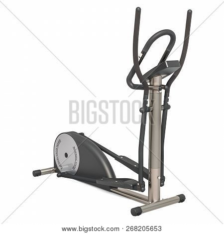 Elliptical Trainer, 3d Rendering Isolated On White Background