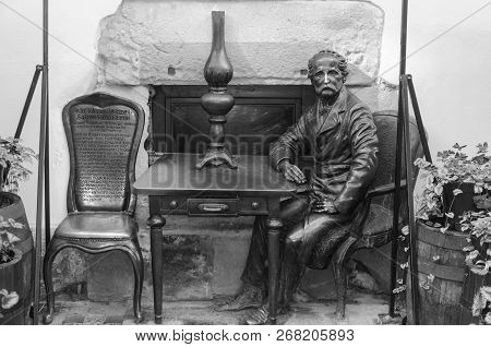 Lviv, Ukraine - September 07, 2016: Monument To Jan Zeh And Ignacio Lukasiewicz, The Inventors Of Th