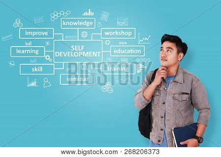 Self Development, Pesonal New Business Skills Motivational Inspirational Quotes, Words Typography To