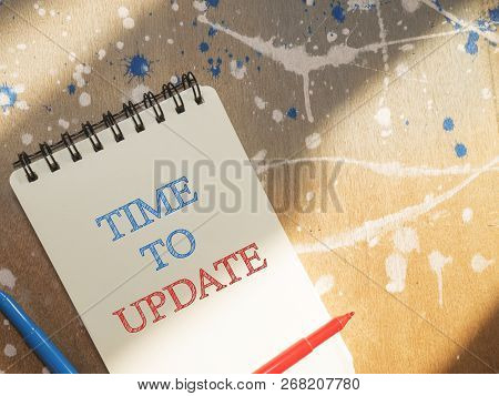 Time To Update, Motivational Business Words Quotes Concept Words Lettering Typography Concept