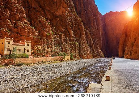 Todgha Gorge, A Canyon In The High Atlas Mountains In Morocco, Near The Town Of Tinerhir.